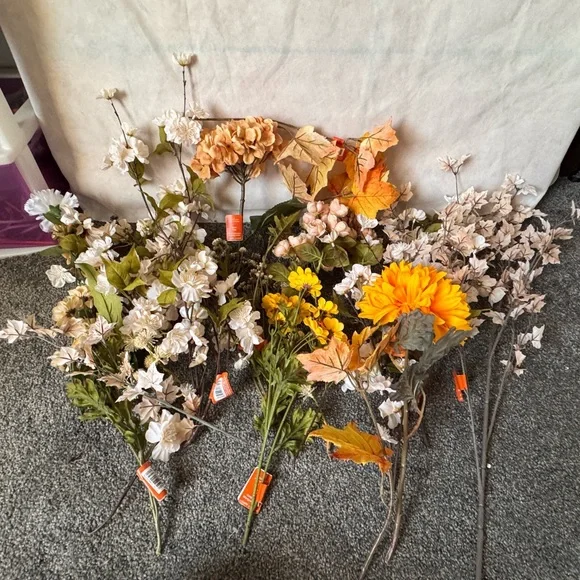 Ashland Harvest Floral Picks with Sunflowers and Hydrangeas Huge Lot - Picture 2 of 7